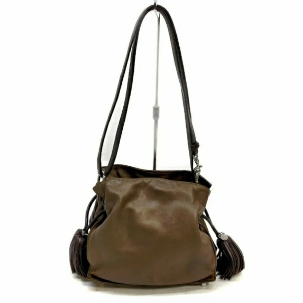Loewe Flamenco Tassel Bronze Napa Leather Shoulder Bag
